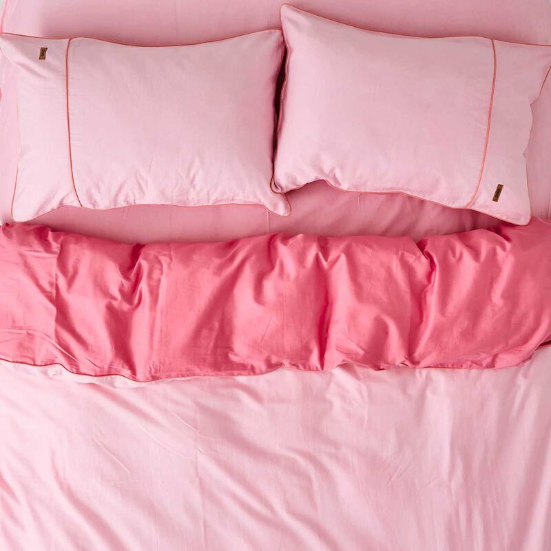 Kip&Co Glow In Pink Bamboo Cotton Pillowcases 2P Std Set image number 1